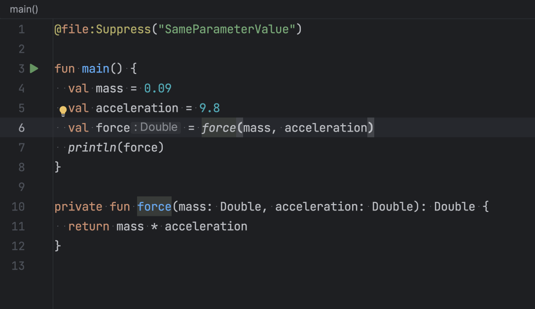 Fig. 2: force function—extracted and named (Cmd + Option + M or Ctrl + Alt + M)