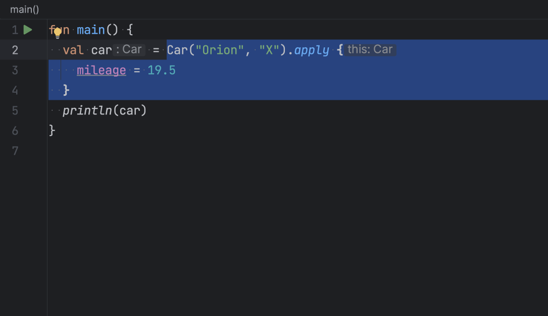 Fig. 3: An expression selected for extraction